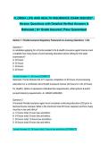 FLORIDA LIFE AND HEALTH INSURANCE EXAM 2026&sol;2027 &vert; Version Questions with Detailed Verified Answers & Rationale &vert; A&plus; Grade Assured &vert; Pass Guaranteed&NewLine;&NewLine;