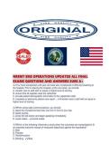 NREMT EMS OPERATIONS UPDATED ALL FINAL EXAMS QUESTIONS AND ANSWERS SURE