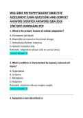 WGU C805 Pathophysiology Objective Assessment Exam Questions and Correct Answers