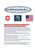 NREMT OPERATIONS UPDATED COMPREHENSIVE EXAM QUESTIONS AND ANSWERS SURE 