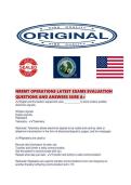 NREMT OPERATIONS LATEST EXAMS EVALUATION QUESTIONS AND ANSWERS SURE