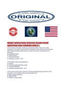 NREMT OPERATIONS UPDATED EXAMS PAPER QUESTIONS AND ANSWERS SURE