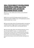 DELL TECH DIRECT FOUNDATIONS&NewLine;EXAM FINAL PAPER 2026 FULL&NewLine;QUESTIONS AND ACCURATE&NewLine;SOLUTIONS STUDY GUIDE&NewLine;