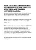 DELL TECH DIRECT FOUNDATIONS EXAM&NewLine;SCRIPT 2026 COMPLETE QUESTIONS AND&NewLine;CORRECT ANSWERS GRADED A&plus;
