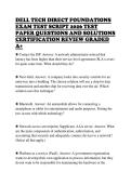 DELL TECH DIRECT FOUNDATIONS&NewLine;EXAM TEST SCRIPT 2026 TEST&NewLine;PAPER QUESTIONS AND SOLUTIONS&NewLine;CERTIFICATION REVIEW GRADED&NewLine;A&plus;&NewLine;