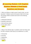 JB LEARNING EMT Module 2 All Chapters Practice &lpar;Module 2 Final Exam&rpar; Newest 2026 Actual Questions and Correct Answers &lpar;Latest 2026 &sol; 2027 Update&rpar; Graded A&plus; 100&percnt; Guarantee Verified by Experts