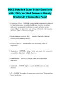 SOCE Detailed Exam Study Questions &NewLine;with 100&percnt; Verified Answers Already &NewLine;Graded A&plus; &vert; Guarantee Pass&excl; 