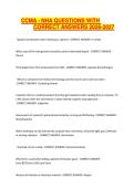 CCMA - NHA QUESTIONS WITH CORRECT ANSWERS 2026-2027