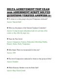 DELTA ACHIEVEMENT TEST EXAM&NewLine;2026 ASSESSMENT SCRIPT SOLVED&NewLine;QUESTIONS VERIFIED ANSWERS A