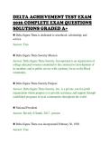 DELTA ACHIEVEMENT TEST EXAM&NewLine;2026 COMPLETE EXAM QUESTIONS&NewLine;SOLUTIONS GRADED A&plus;