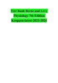 Test Bank for Berne and Levy Physiology &lpar;7th Edition&rpar; by Koeppen