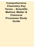 Comprehensive Chemistry Key Terms Scientific Method Matter and Chemical Processes Study Guide 2025&sol; 2026 Chemistry Vocabulary and Core Concepts Review