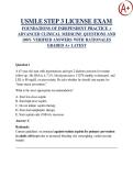USMLE STEP 3 LICENSE EXAM 2026 &sol; 2027  FOUNDATIONS OF INDEPENDENT PRACTICE &plus; ADVANCED CLINICAL MEDICINE QUESTIONS AND 100&percnt; VERIFIED ANSWERS WITH RATIONALES GRADED A&plus; LATEST
