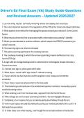 Driver&rsquo;s Ed Final Exam &lpar;VA&rpar; Study Guide &ndash; Questions and Revised Answers 2026&sol;2027 Complete Exam Material