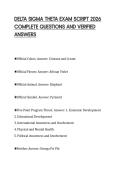 DELTA SIGMA THETA EXAM SCRIPT 2026&NewLine;COMPLETE QUESTIONS AND VERIFIED&NewLine;ANSWERS&NewLine;