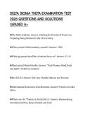 DELTA SIGMA THETA EXAMINATION TEST&NewLine;2026 QUESTIONS AND SOLUTIONS&NewLine;GRADED A&plus;