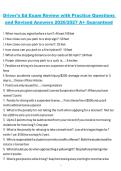 Driver&rsquo;s Ed Exam Review &ndash; Practice Questions and Revised Answers 2026&sol;2027 Complete Exam Material