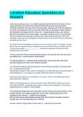 Lactation Education Questions and Answers