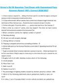 Driver's Ed 90 Question Test Exam with Guaranteed Pass Answers Rated 100&percnt; Correct 2026&sol;2027 