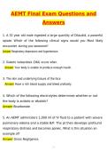 AEMT FINAL EXAM Newest 2026 Questions and Correct Answers &lpar;Latest 2026 &sol; 2027 Update&rpar; Graded A&plus; Verified by Experts