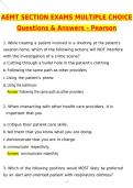 AEMT Section Exams Multiple Choice Q&A - Pearson Newest 2026 Questions and Correct Answers &lpar;Latest 2026 &sol; 2027 Update&rpar; Graded A&plus; Verified by Experts