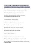 C-33 TRADE&colon; PAINTING AND DECORATING &NewLine;EXAM QUESTIONS AND ANSWERS 100&percnt; PASS
