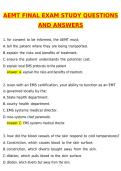 AEMT FINAL EXAM STUDY Newest 2026 Questions and Correct Answers &lpar;Latest 2026 &sol; 2027 Update&rpar; Graded A&plus; Verified by Experts