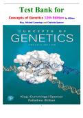 Test Bank for Concepts of Genetics 12th Edition by William Klug &comma; Michael Cummings and Charlotte Spencer isbn-9780134604718