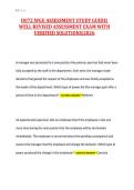 D072 WGU ASSESSMENT STUDY GUIDE&vert;&NewLine;WELL REVISED ASSESSMENT EXAM WITH&NewLine;VERIFIED SOLUTIONS&vert;2026&NewLine;