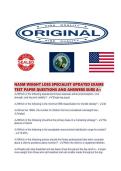 NASM WEIGHT LOSS SPECIALIST UPDATED EXAMS TEST PAPER QUESTIONS AND ANSWERS SURE