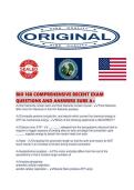 BIO 168 COMPREHENSIVE RECENT EXAM QUESTIONS AND ANSWERS SURE