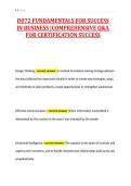 D072 FUNDAMENTALS FOR SUCCESS&NewLine;IN BUSINESS &vert;COMPREHENSIVE Q&A&NewLine;FOR CERTIFICATION SUCCESS&NewLine;