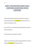 ENPC 5TH EDITION EXAM 2026&vert;&NewLine;CERTIFIED QUESTIONS WITH&NewLine;ANSWERS