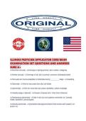 ILLINOIS PESTICIDE APPLICATOR CORE MAIN EXAMINATION SET QUESTIONS AND ANSWERS
