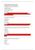 PSYCHOLOGY 101 FINAL EXAM