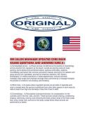 MN SALON MANAGER UPDATED CORE MAIN EXAMS QUESTIONS AND ANSWERS SURE