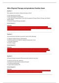 Ohio Physical Therapy Jurisprudence Practice Exam 