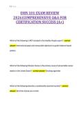 DHN 101 EXAM REVIEW&NewLine;2026&vert;COMPREHENSIVE Q&A FOR&NewLine;CERTIFICATION SUCCESS &lpar;A&plus;&rpar;