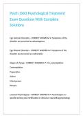 Psych 1XX3 Psychological Treatment Exam Questions With Complete Solutions&period;