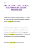 DHN 101 EXAM 2 2026&vert;CERTIFIED&NewLine;QUESTIONS WITH VERIFIED&NewLine;ANSWERS &lpar;A&plus;&rpar;&NewLine;