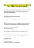 CEA ADVANCED NURSING PRACTICE QUESTIONS WITH CORRECT ANSWERS 2026-2027