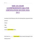 DHN 101 EXAM&NewLine;1&vert;COMPREHENSIVE Q&A FOR&NewLine;CERTIFICATION SUCCESS 2026&NewLine;&lpar;A&plus;&rpar;&NewLine;
