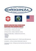 MPOETC UPDATED FINAL PAPER EXAM QUESTIONS AND ANSWERS SURE