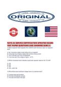 NATE AC SERVICE CERTIFICATION UPDATED EXAMS TEST PAPER QUESTIONS AND ANSWERS