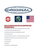 NATE AC PRACTICE 2026 TEST ALL QUESTIONS AND ANSWERS SURE 