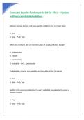 Computer Security Fundamentals 3rd Ed - Ch 1 - 8 Quizzes with accurate detailed solutions 