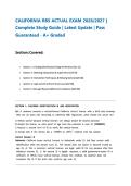 California RBS Actual Exam Study Guide &lpar;2026&sol;2027&rpar; &vert; Verified Questions & Compliance Prep