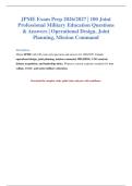 JPME Exam Prep 2026&sol;2027&colon; 100 Questions & Answers