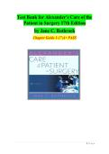 Test Bank&colon; Alexander&rsquo;s Care of the Patient in Surgery &lpar;17th Edition&rpar; &ndash; Rothrock &vert; Complete Practice Questions