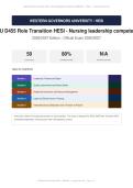 WGU D455 Role Transition HESI Nursing Leadership Exam Actual Exam 2026&sol;2027 &ndash; Complete Exam-Style Questions &vert; 100&percnt; Verified &ndash; Pass Guaranteed &ndash; A&plus; Graded&NewLine;&NewLine;